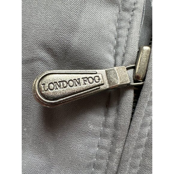 London Fog Mens Gray Jacket Size Large With Zipper & Button Closure - Picture 10 of 15